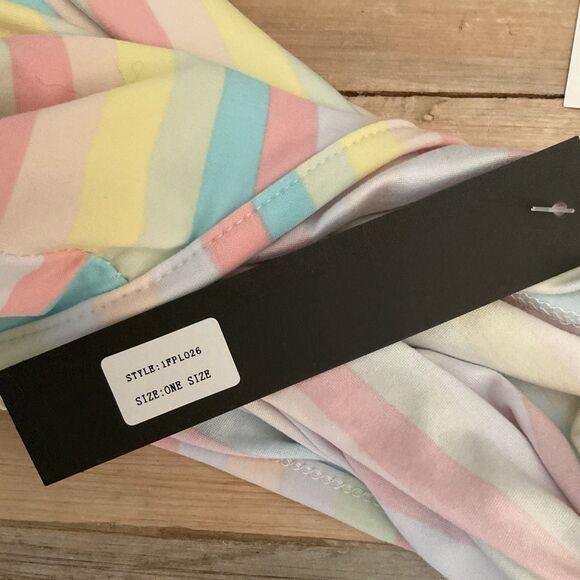 Caftan Women's O/S Pastel Multi Stripe Cover Up Beachy - Picture 8 of 8